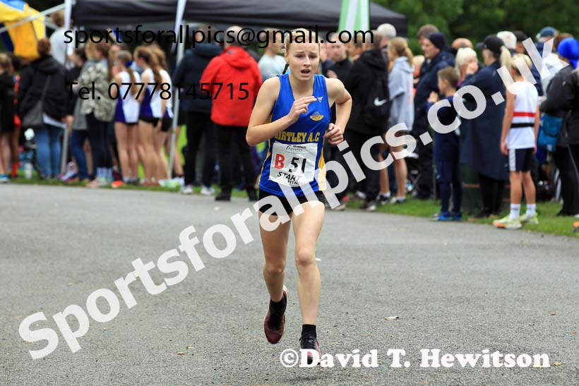 Girls under-13s 2023 Northern 6 and 4 Stage Relays and Youngsters, Birkenhead Park, Wirral.  Photo: David T. Hewitson/Sports for All Pics